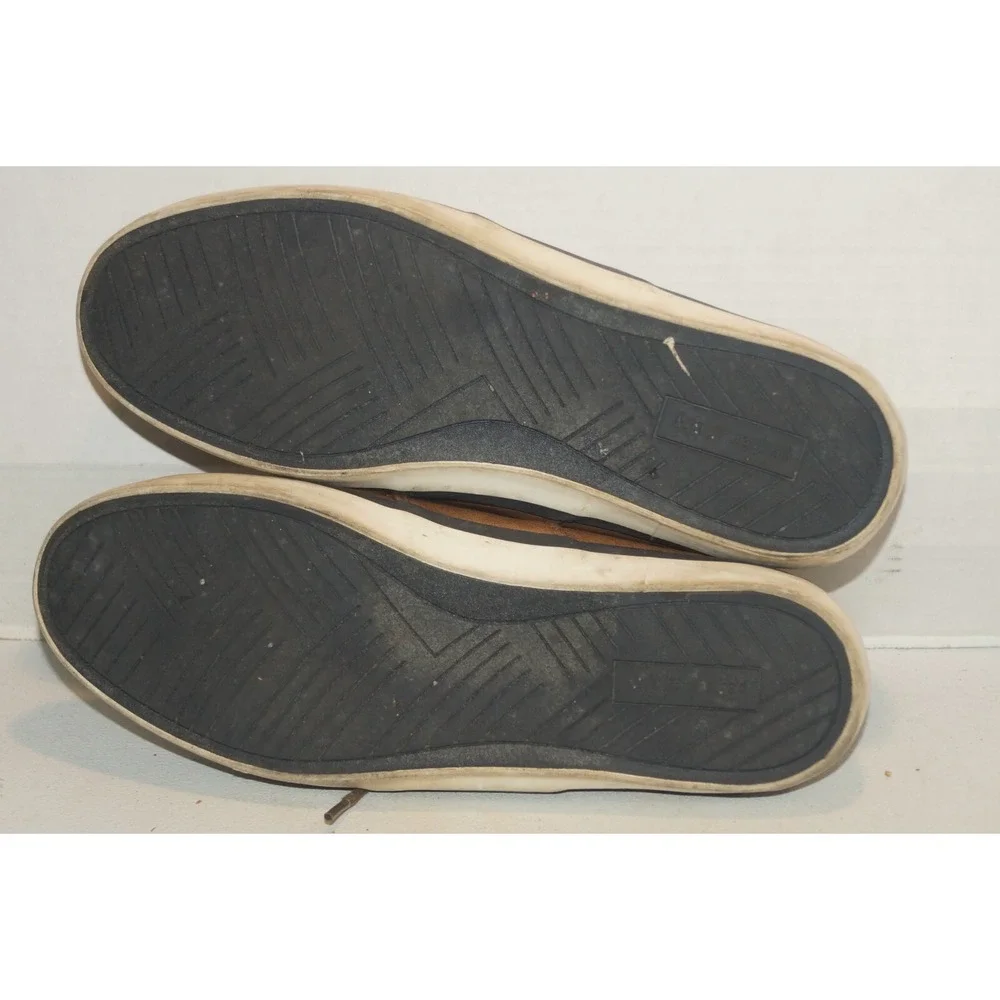 Parker & Sky Mens Brown Navy Leather Round Toe Casual Shoes SZ 10.5 Oxford - U22